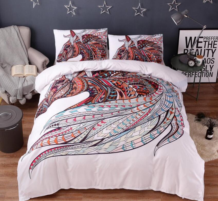 3D Horse Totem Pattern 99166 Bed Pillowcases Quilt