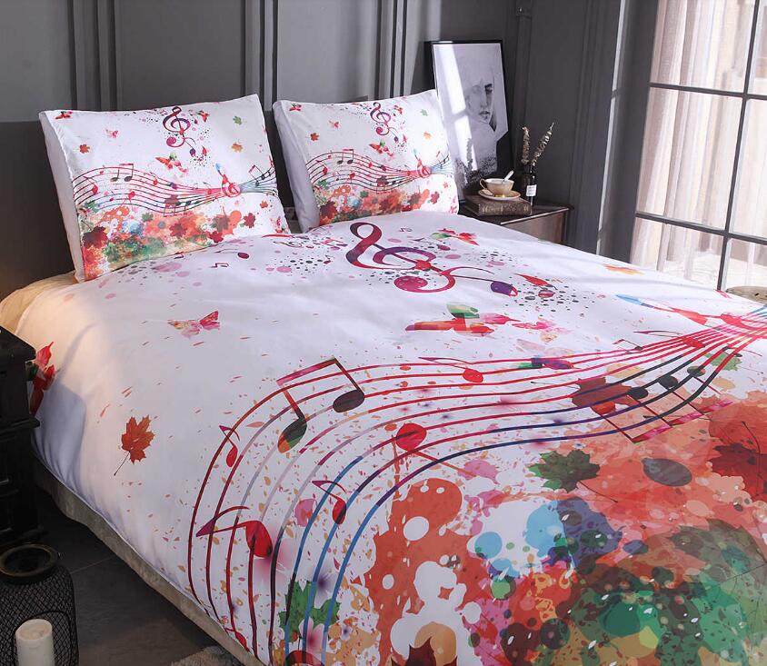 3D Watercolor Musical Note 9962 Bed Pillowcases Quilt