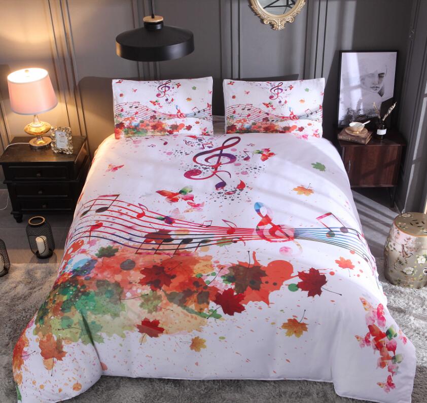 3D Watercolor Musical Note 9962 Bed Pillowcases Quilt