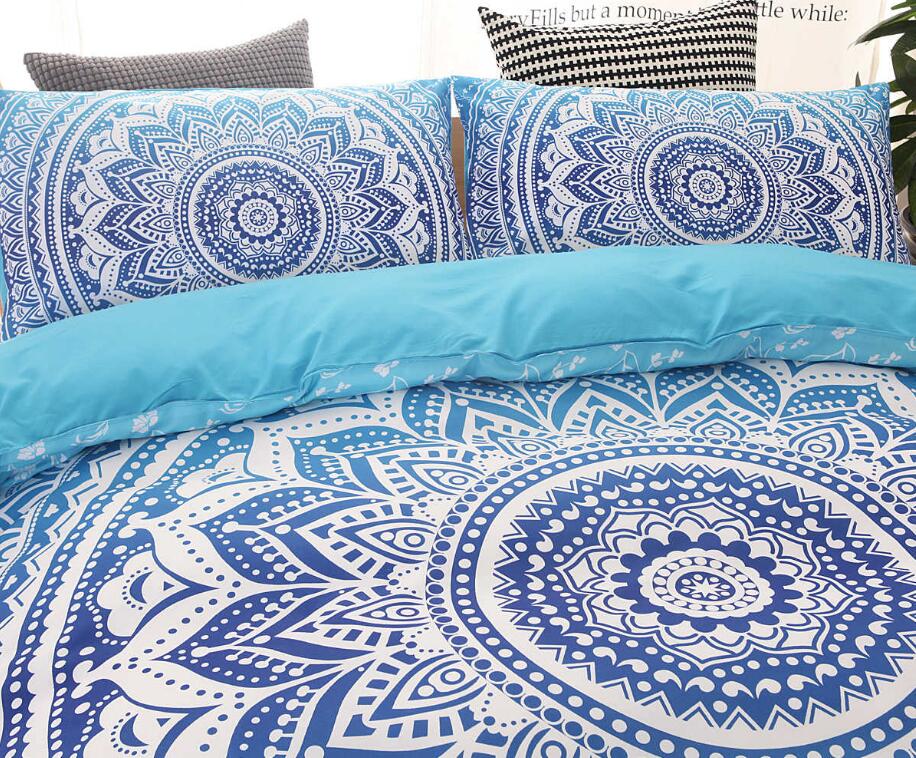 3D Blue Circle Totem 9974 Bed Pillowcases Quilt