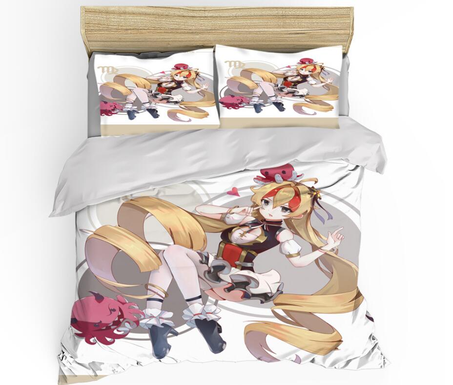 3D Blonde Beauty Girl 99103 Bed Pillowcases Quilt