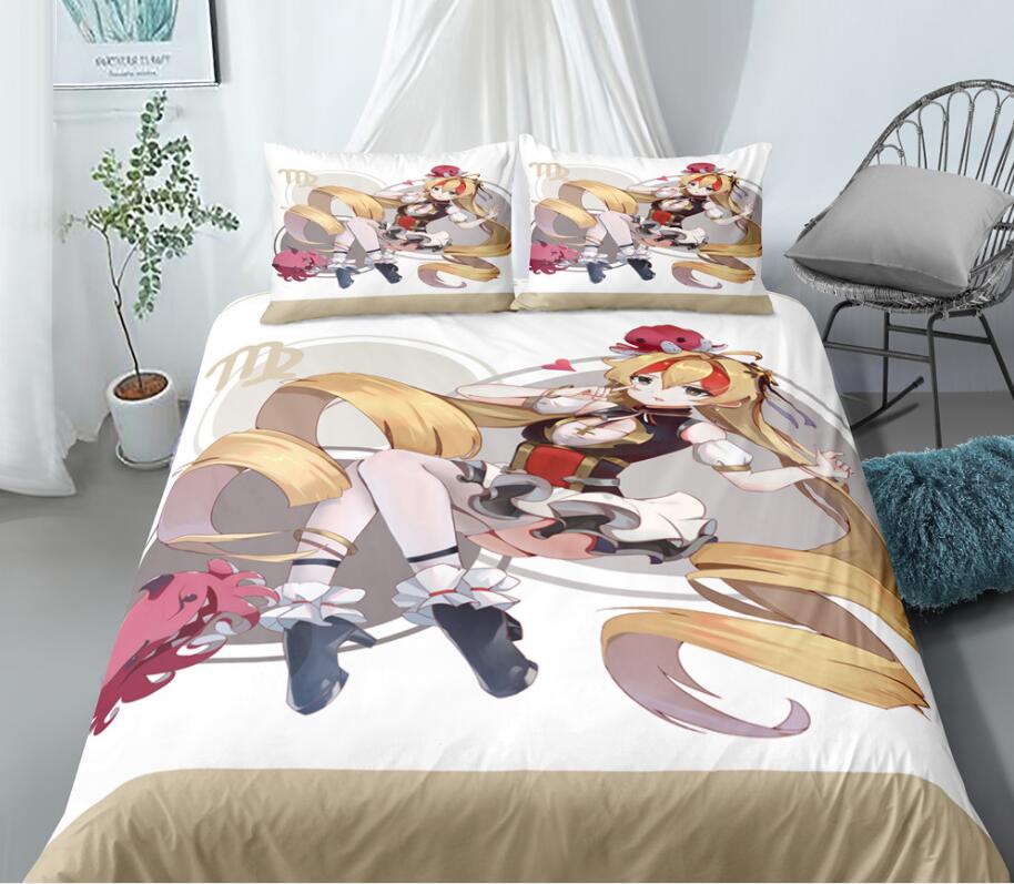 3D Blonde Beauty Girl 99103 Bed Pillowcases Quilt