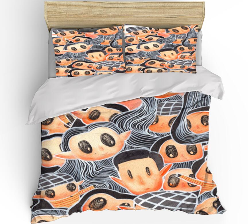 3D Many Boys And Girls 99161 Bed Pillowcases Quilt
