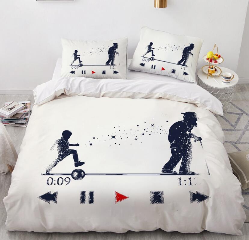 3D Child Old Man 88191 Bed Pillowcases Quilt