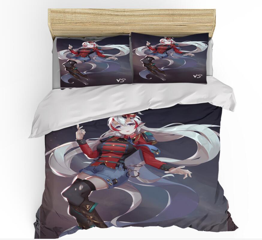 3D Beautiful Girl With White Hair 99119 Bed Pillowcases Quilt