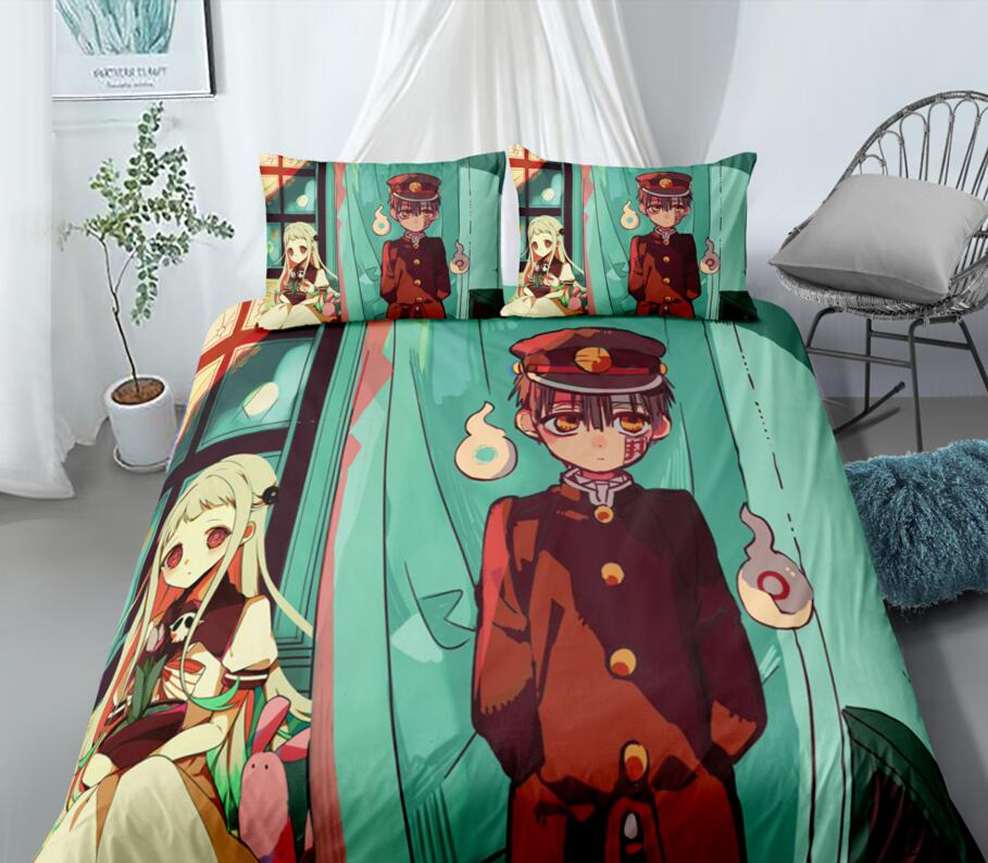 3D Ground-Bound Boy Hanako 9977 Bed Pillowcases Quilt