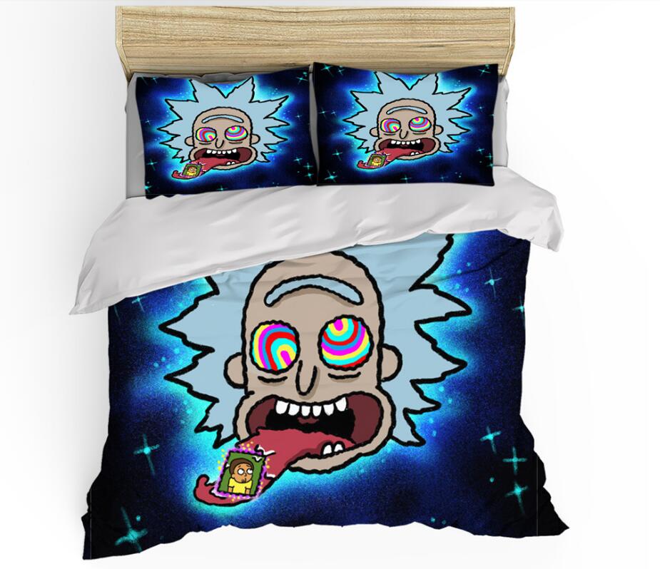 3D Rick Sticks His Tongue Out 99151 Bed Pillowcases Quilt