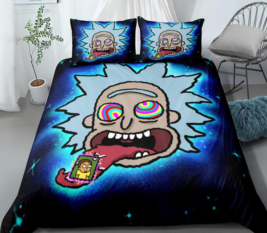 3D Rick Sticks His Tongue Out 99151 Bed Pillowcases Quilt