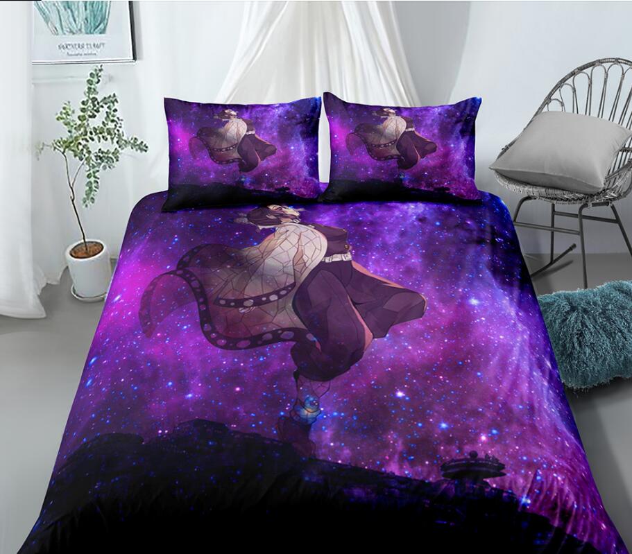 3D Starry Sky Jump 9987 Bed Pillowcases Quilt