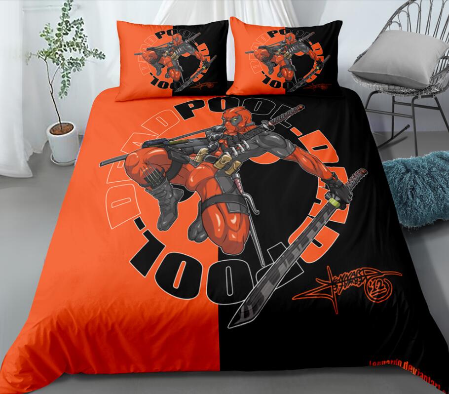 3D Deadpool Jump 9989 Bed Pillowcases Quilt
