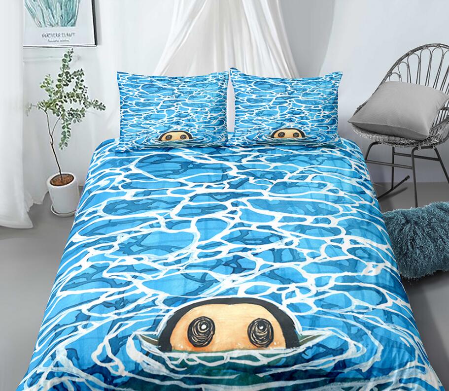 3D Blue Water Wave 99169 Bed Pillowcases Quilt