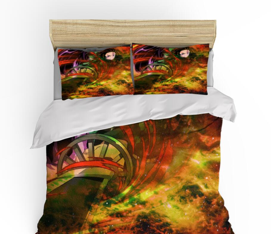 3D Demon Slayer 9999 Bed Pillowcases Quilt