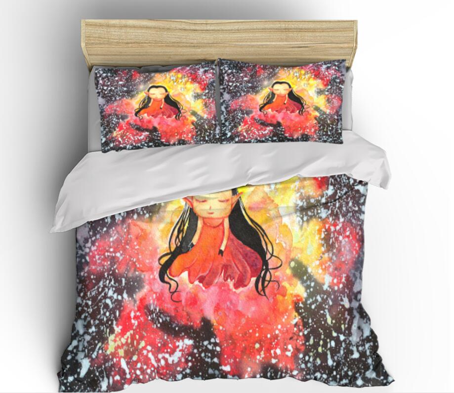 3D Little Girl 99104 Bed Pillowcases Quilt