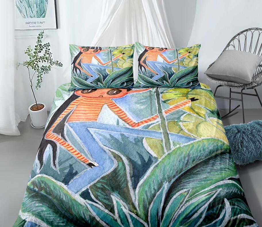 3D Girl In The Jungle 99170 Bed Pillowcases Quilt