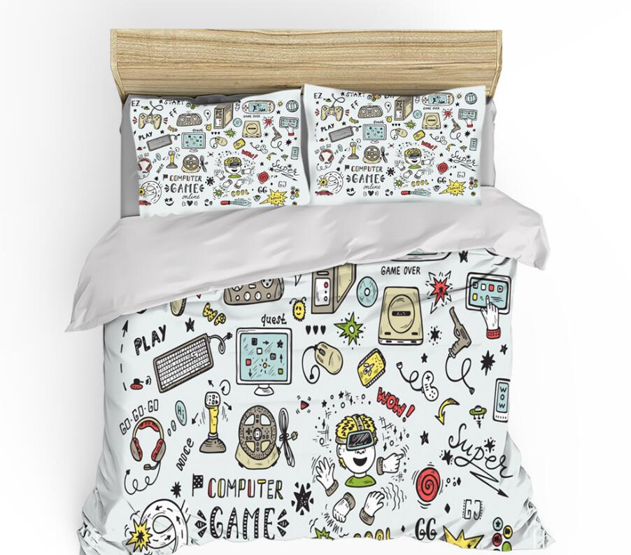 3D Game Appliances Game Console 0083 Bed Pillowcases Quilt
