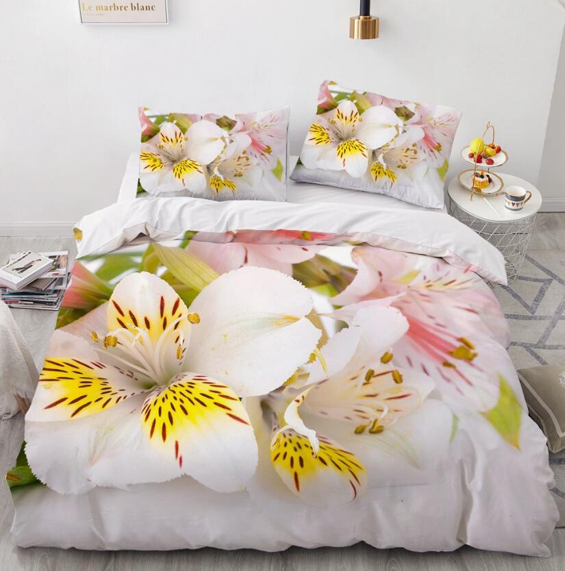 3D Lily 9198 Bed Pillowcases Quilt