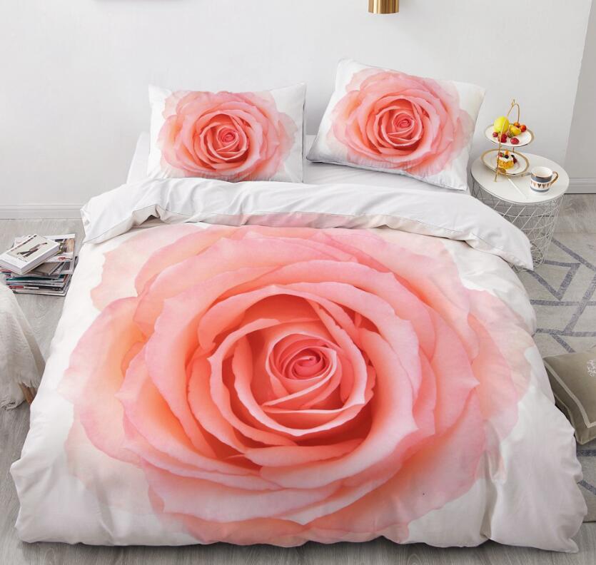 3D Pink Flower 9199 Bed Pillowcases Quilt