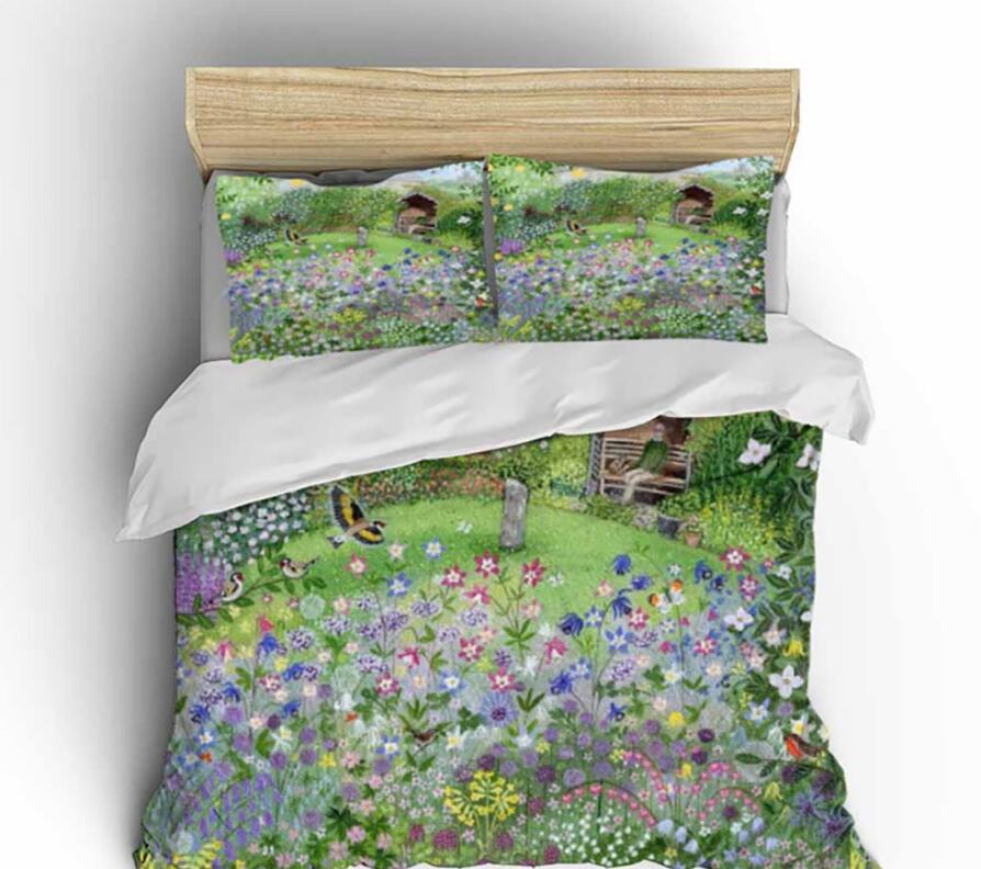 3D Grass Flower Bush 0143 Bed Pillowcases Quilt