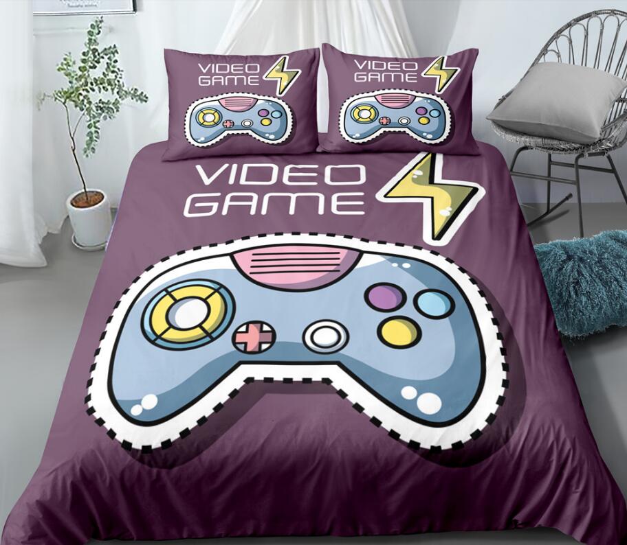 3D Video Game Controller Lightning 0069 Bed Pillowcases Quilt