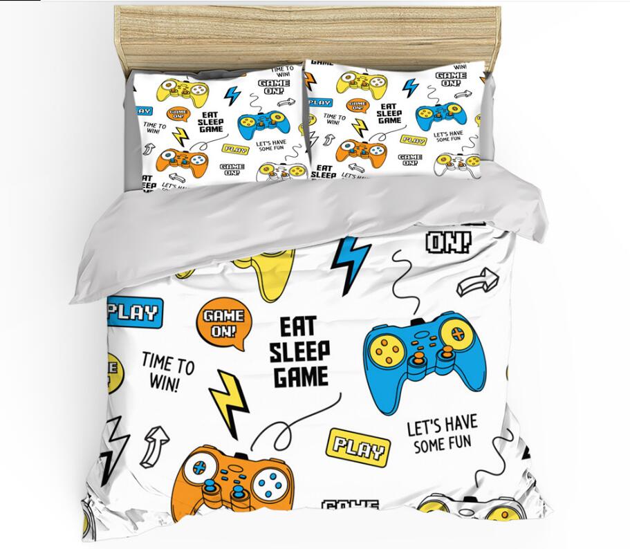 3D Color Video Game Controller 0072 Bed Pillowcases Quilt