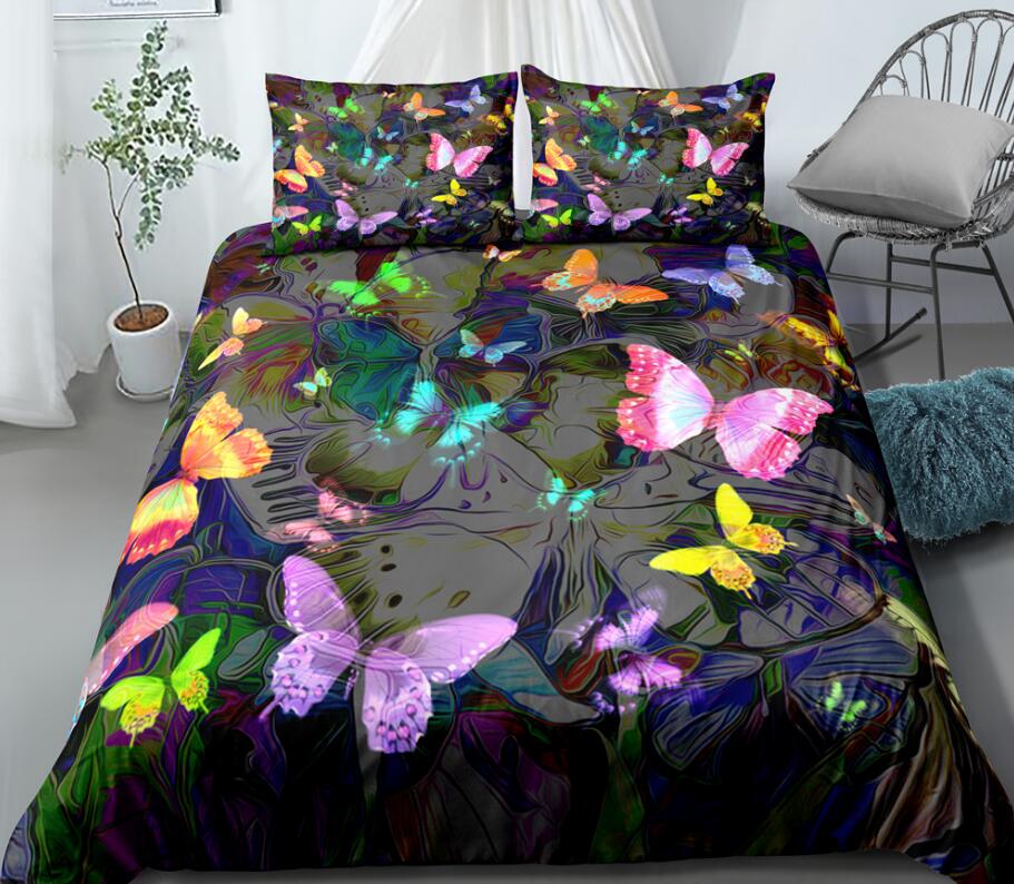 3D Many Colorful Butterflies 0084 Bed Pillowcases Quilt