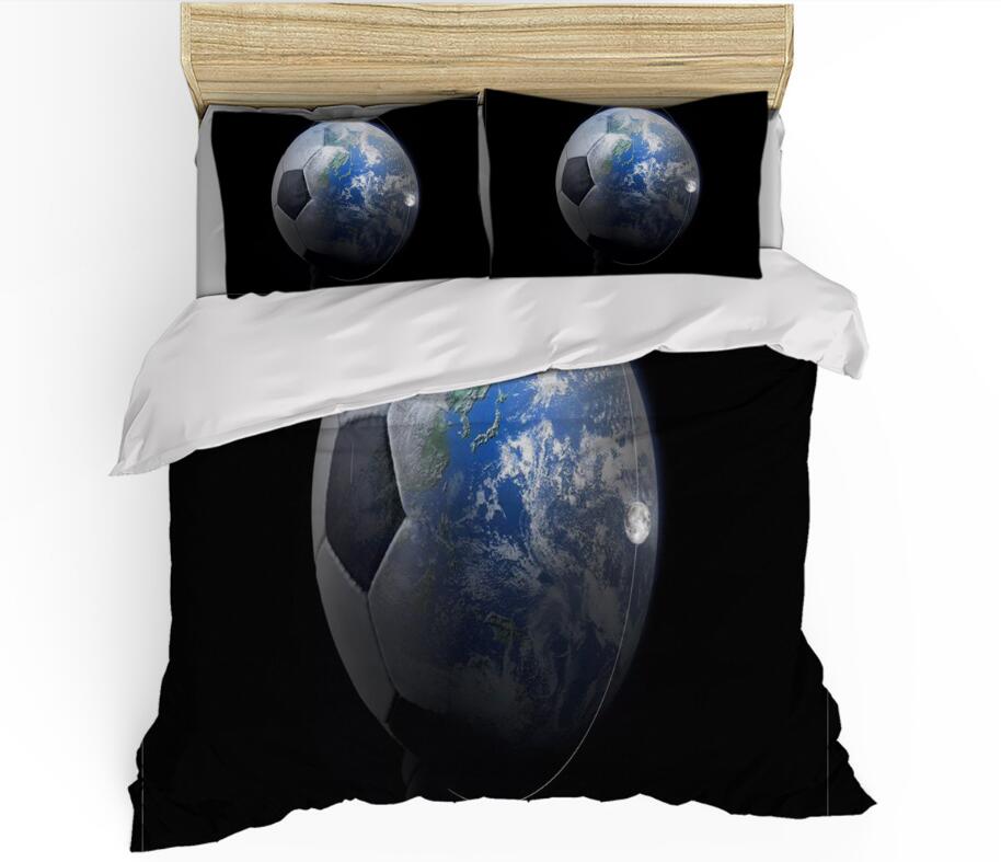3D Football Earth 1122 Bed Pillowcases Quilt