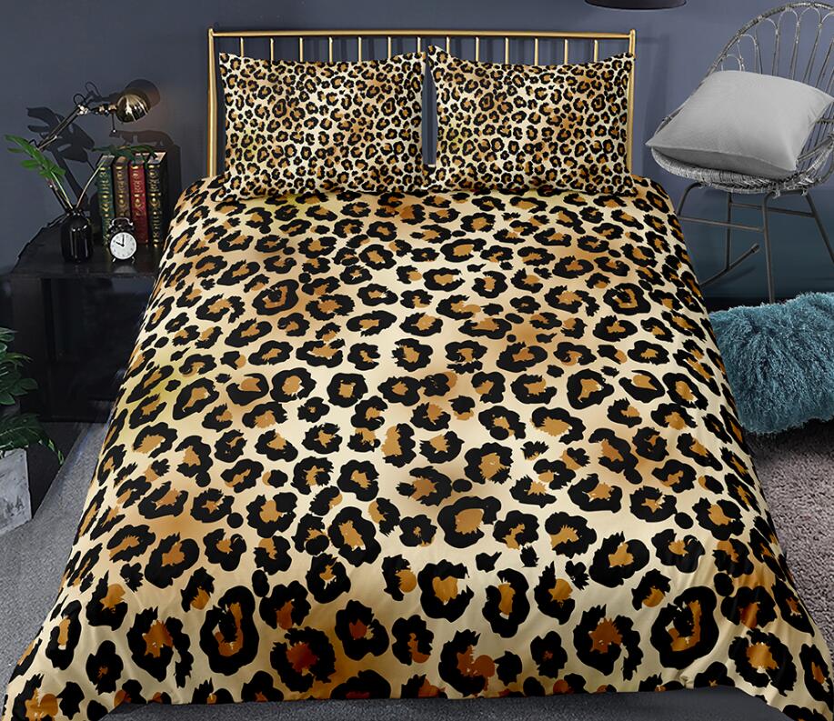 3D Leopard 0099 Bed Pillowcases Quilt
