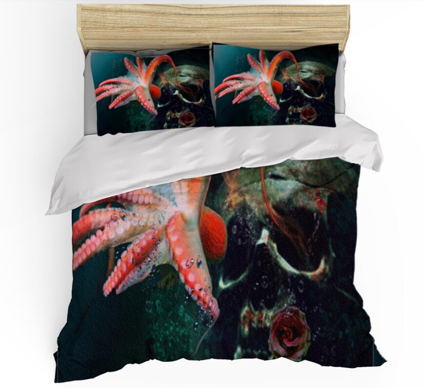 3D Seabed Octopus 0148 Bed Pillowcases Quilt