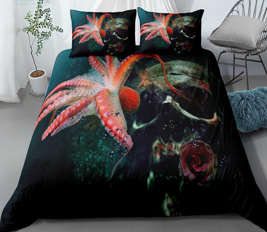 3D Seabed Octopus 0148 Bed Pillowcases Quilt