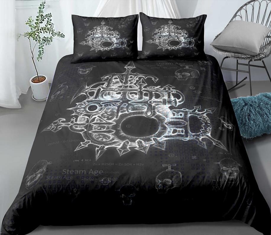 3D Black 1131 Bed Pillowcases Quilt