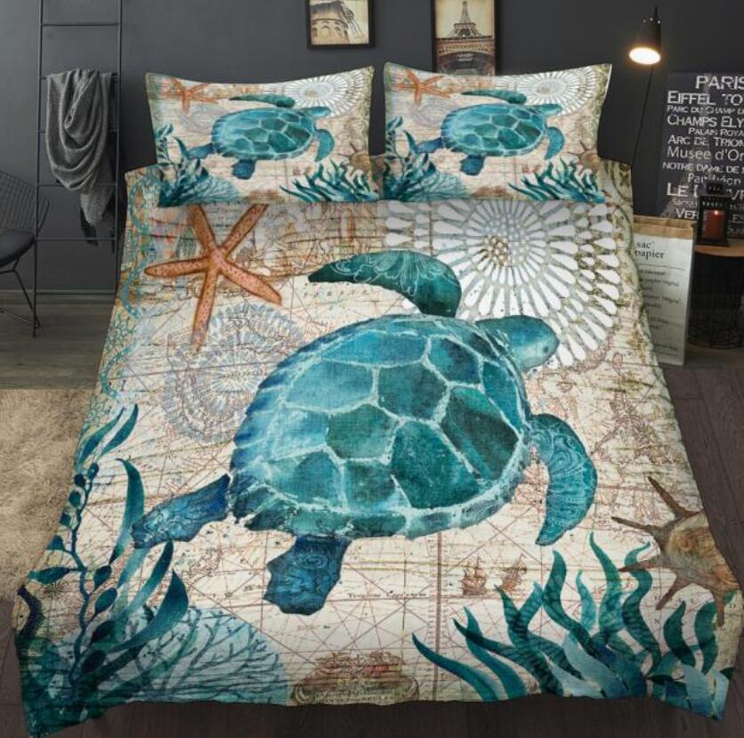 3D Sea Turtle Starfish Seaweed 1169 Bed Pillowcases Quilt