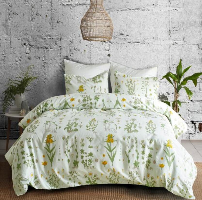 3D Light Green Flowers 1193 Bed Pillowcases Quilt