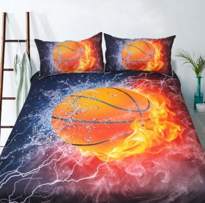 3D Fire And Water Basketball 1194 Bed Pillowcases Quilt