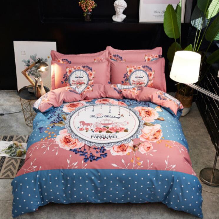 3D Flower Circle Blue Pink 1109 Bed Pillowcases Quilt