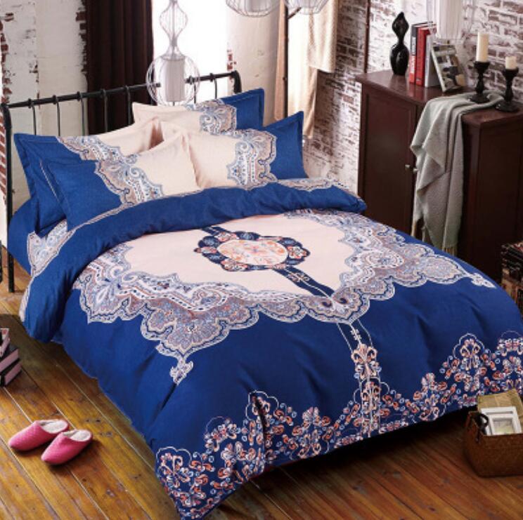 3D Navy Blue Flower Pattern 1149 Bed Pillowcases Quilt