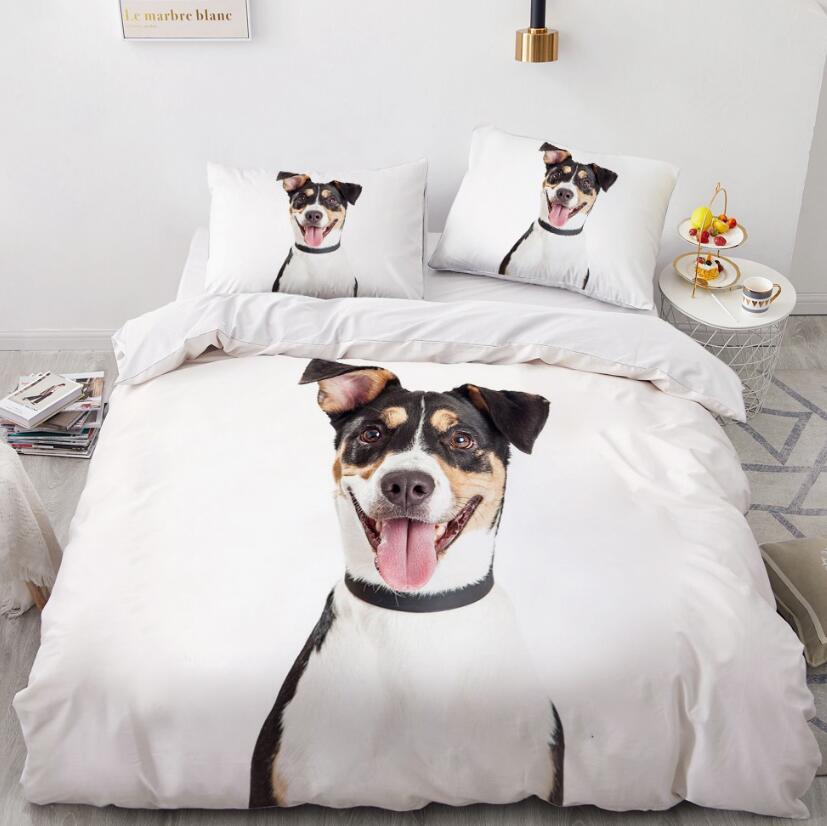 3D Puppy 7792 Bed Pillowcases Quilt