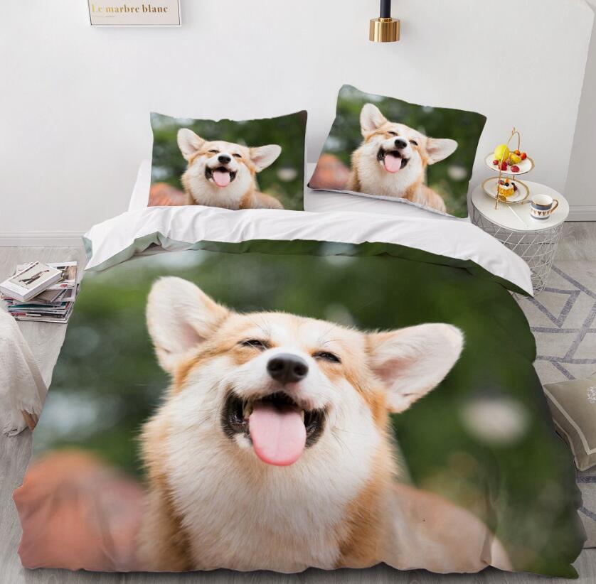 3D Corgi Dog 7798 Bed Pillowcases Quilt
