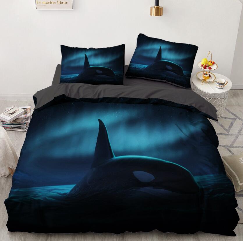 3D Deep Sea Dolphin 77144 Bed Pillowcases Quilt