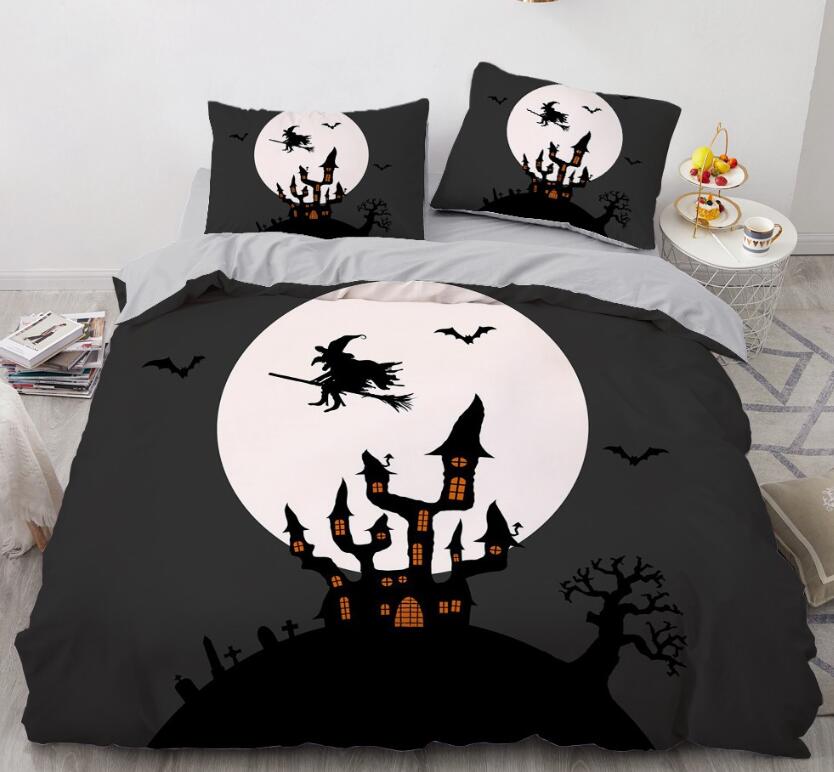 3D Castle Witch 8018 Bed Pillowcases Quilt