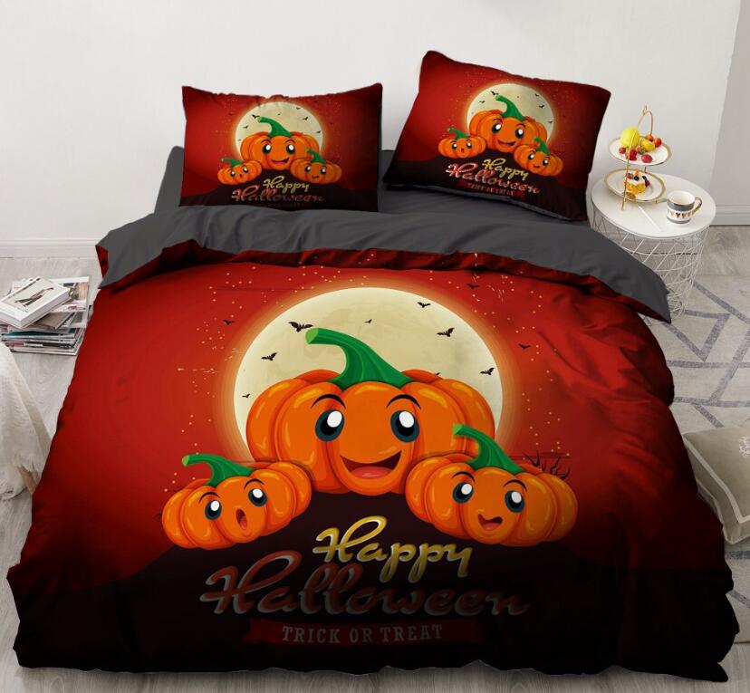 3D Cartoon Pumpkin 8026 Bed Pillowcases Quilt