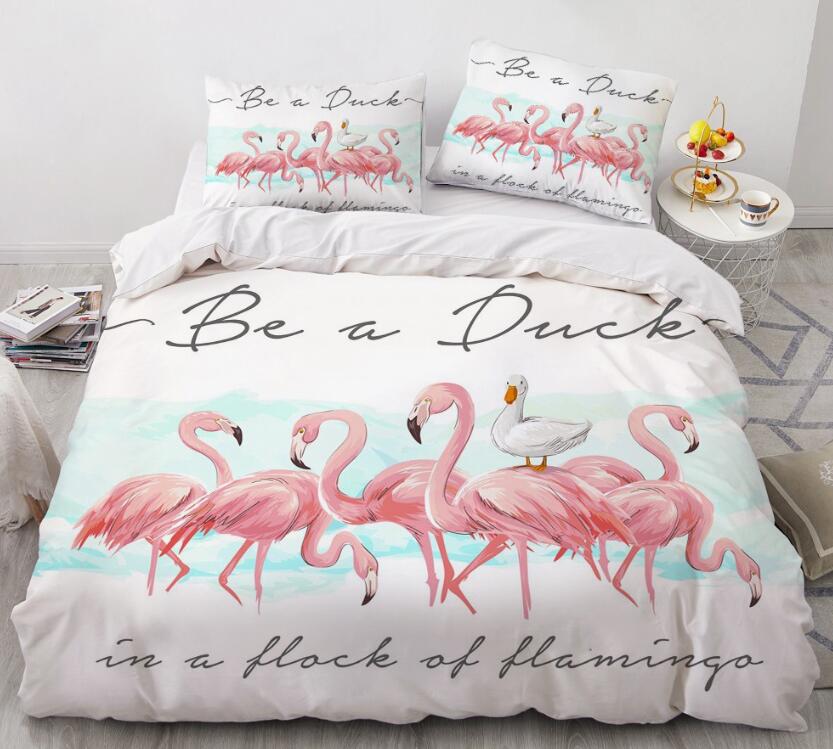 3D A Flock Of Flamingos 7769 Bed Pillowcases Quilt