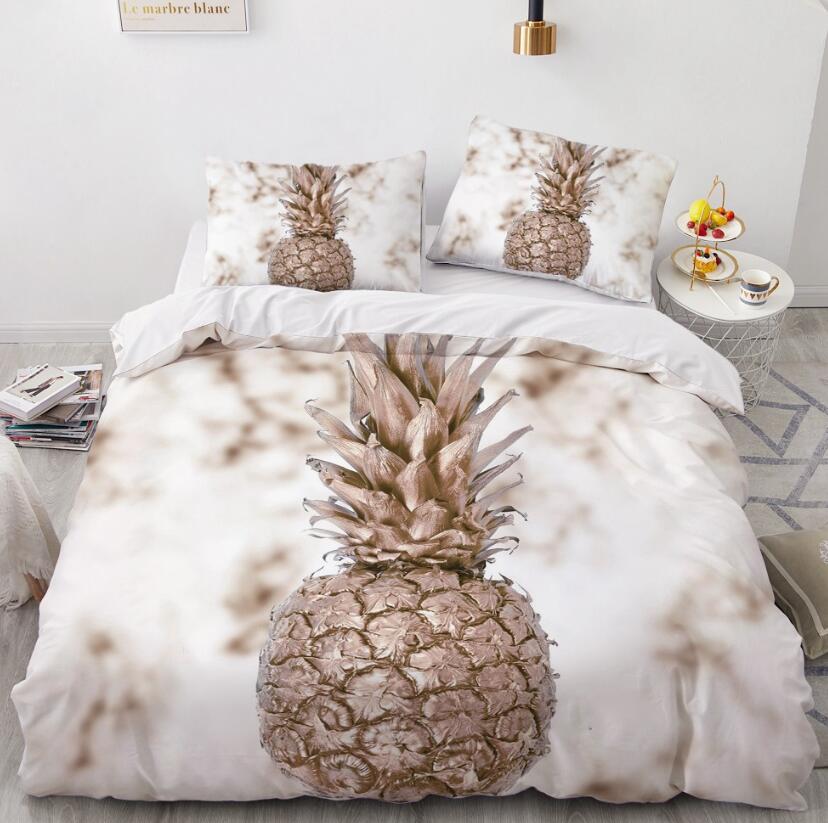3D Pineapple 7782 Bed Pillowcases Quilt