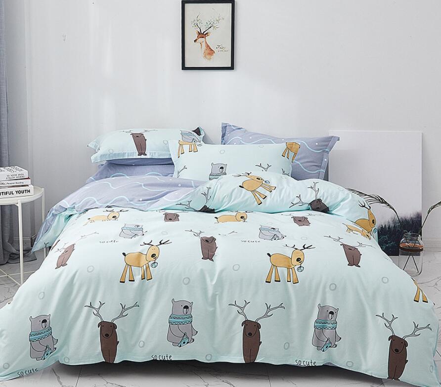 3D Cartoons Deer Bear 77167 Bed Pillowcases Quilt