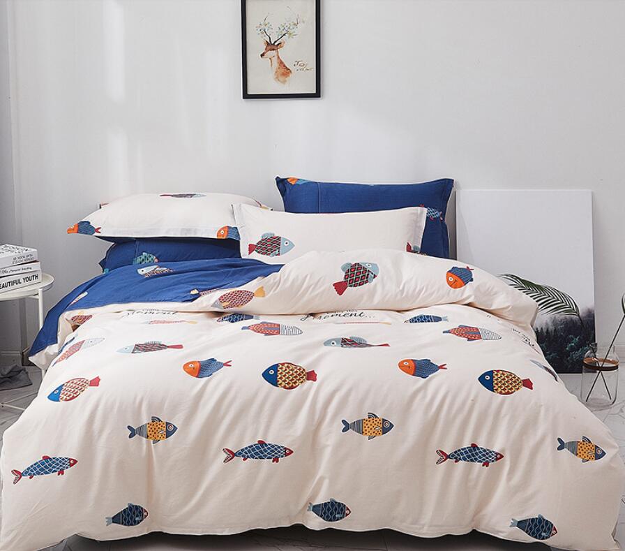 3D Fish Cartoons 77175 Bed Pillowcases Quilt