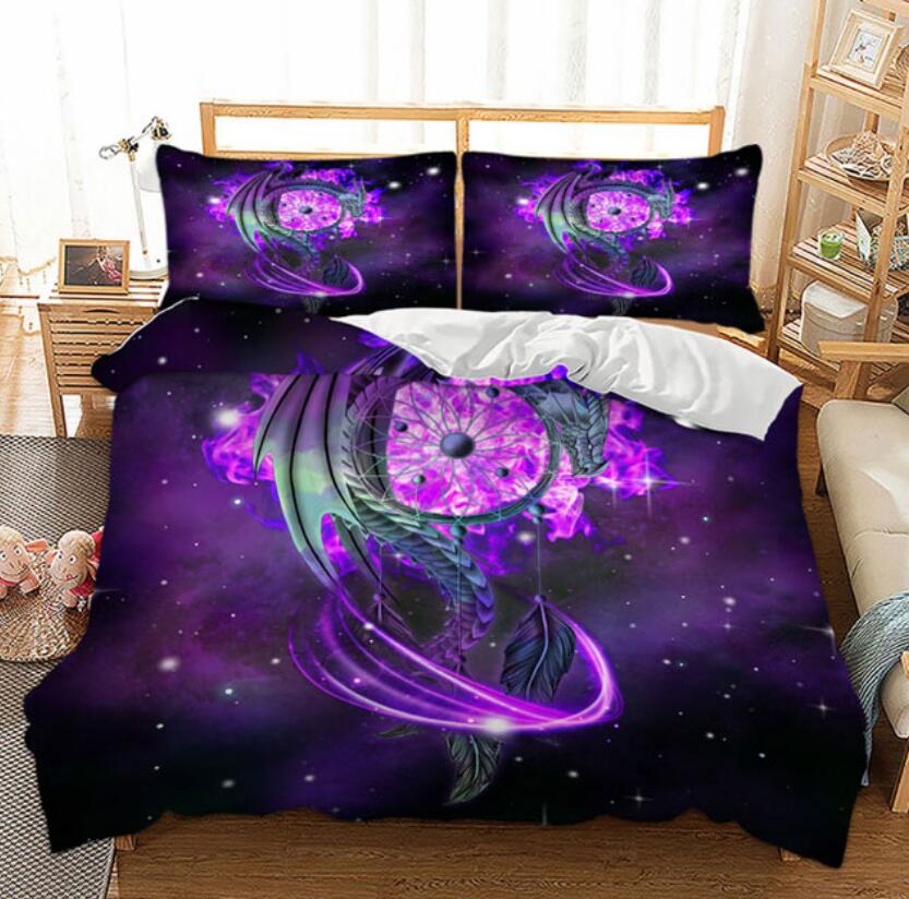 3D Black Dragon Dreamcatcher 66155 Bed Pillowcases Quilt