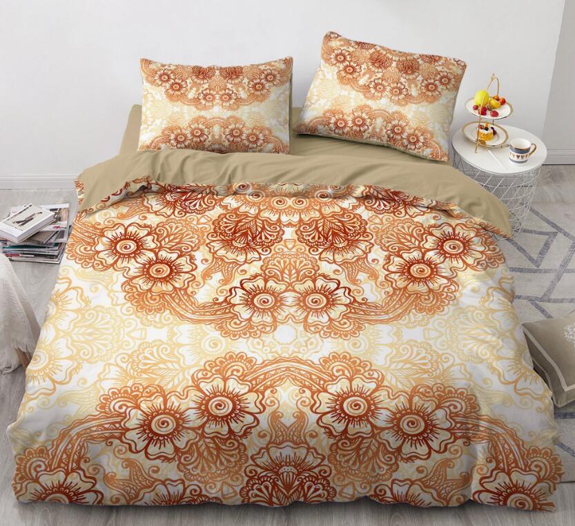 3D Brown Pattern 88128 Bed Pillowcases Quilt