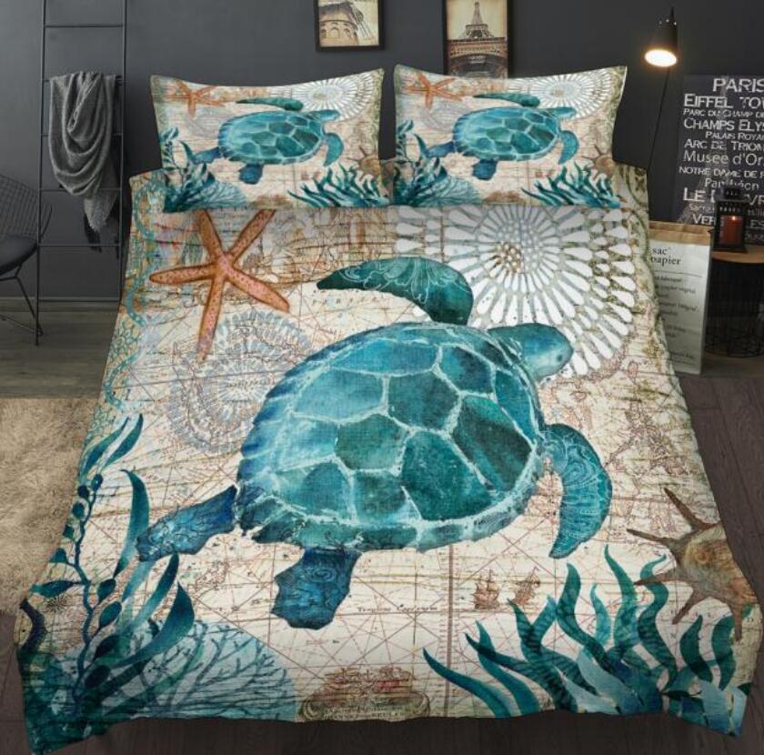 3D Sea Turtle Seaweed 6639 Bed Pillowcases Quilt