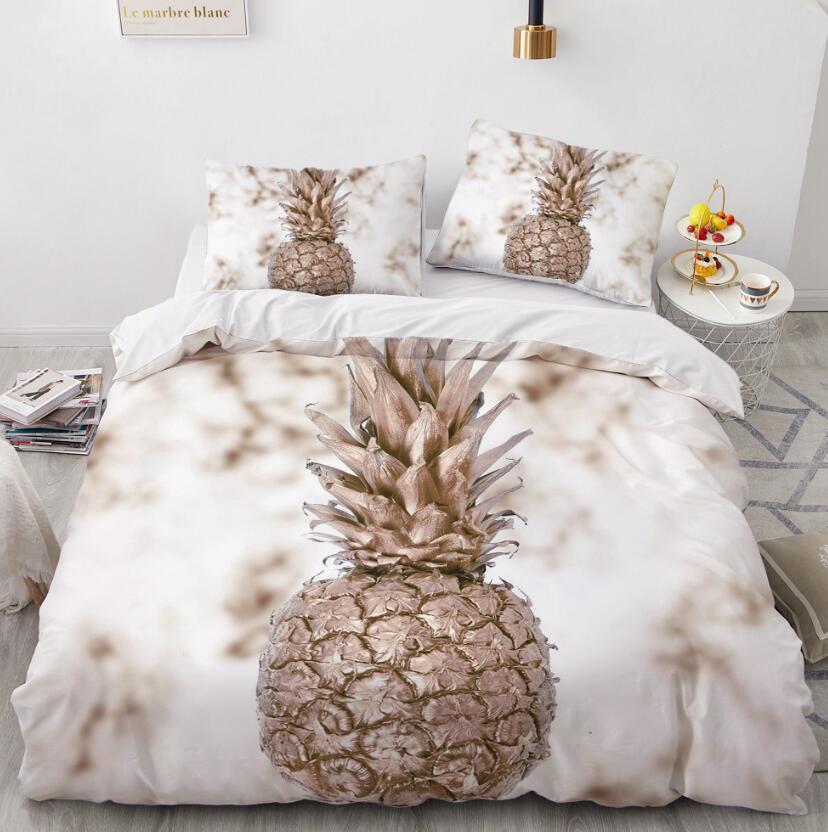 3D Pineapple 7782 Bed Pillowcases Quilt