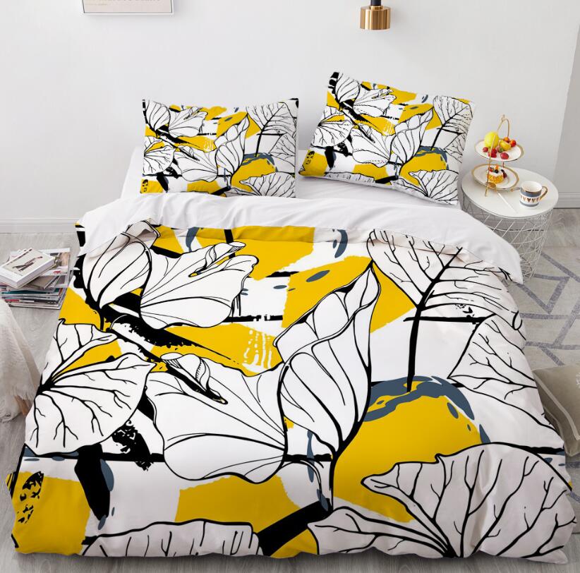 3D Yellow Ginkgo Leaf 88197 Bed Pillowcases Quilt