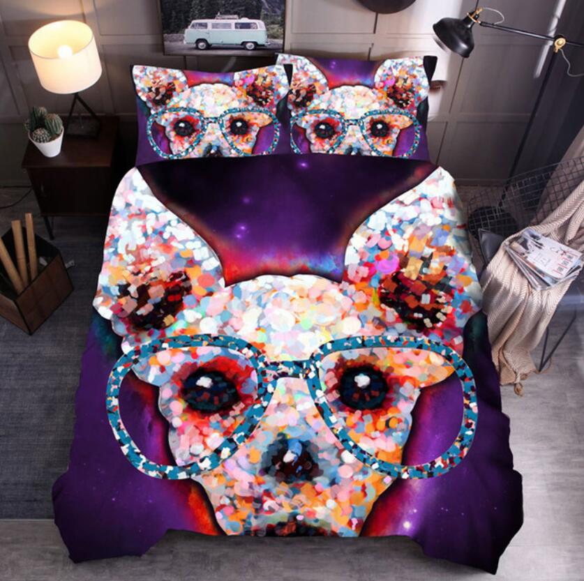 3D Spend Some Dog 6606 Bed Pillowcases Quilt